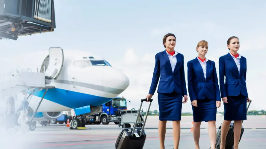 Earn up to $49,967 per year as a stewardess